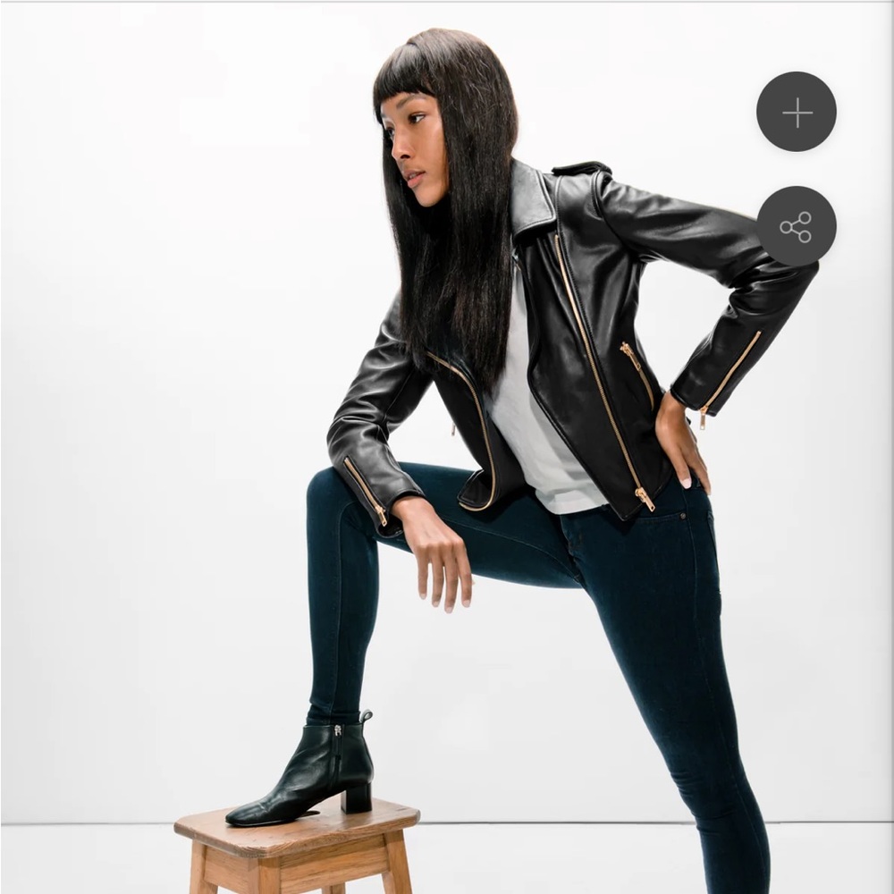 LTH JKT - KAS BIKER | BLACK WITH GOLD TRIM - XS - Picture 7 of 7